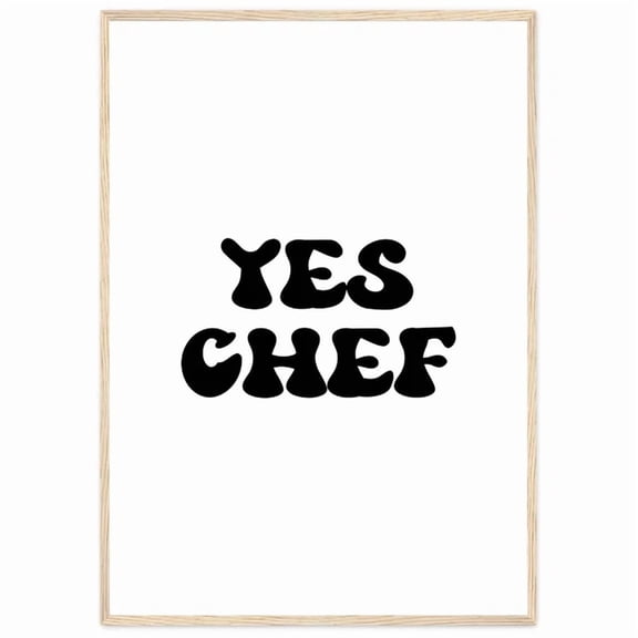 369 Prints Kitchen Wall Art Print Yes Chef Wall Art Poster Kitchen Quote Wall Decor Black A - No Framed, Vintage Wall Art, Trendy Retro Print, Room Decor, Wall Art UNFRAMED, 8x12