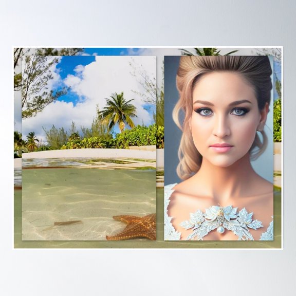 369 Prints Lady In Paradise- No Framed, Vintage Wall Art, Trendy Retro Print, Room Decor, Wall Art UNFRAMED, 24x36