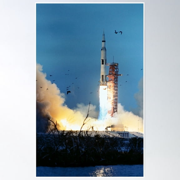 369 Prints Launch Of Apollo 9- No Framed, Vintage Wall Art, Trendy Retro Print, Room Decor, Wall Art UNFRAMED, 16x24