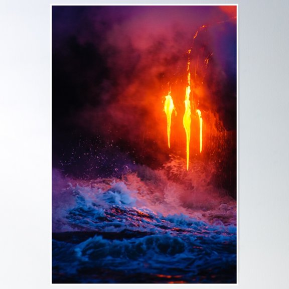 369 Prints Lava- No Framed, Vintage Wall Art, Trendy Retro Print, Room Decor, Wall Art UNFRAMED, 24x36