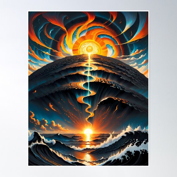 369 Prints Light Path, Ai Generated Art- No Framed, Vintage Wall Art, Trendy Retro Print, Room Decor, Wall Art UNFRAMED, 8x12