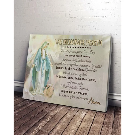 369 Prints The Memorare Prayer That Never Was It Know Jesus God Faith - No Framed, Vintage Wall Art, Trendy Retro Print, Room Decor, Wall Art UNFRAMED, 16x24