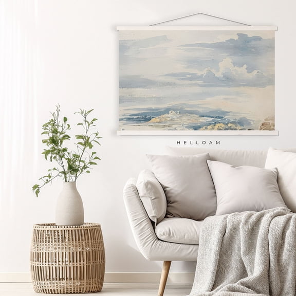 369 Prints Modern Wall Hanging, Wall Hanging, Landscape Art, Country Field Art, Cloud Art, Coastal Art, Country Field Art, Vintage Wall Decor UNFRAMED, 16x24