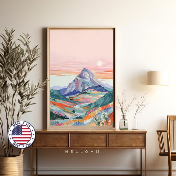 369 Prints Mountain Wall Art, Mountain Print, Nature Wall Art, Mountain Poster, Landscape Set Printed Art, Wall Art, Maximalist, Usa UNFRAMED, 16x24