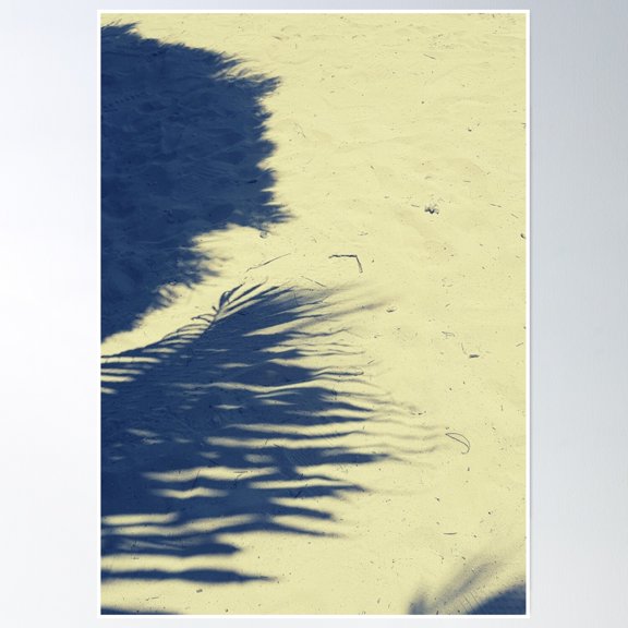 369 Prints Palm Shadow- No Framed, Vintage Wall Art, Trendy Retro Print, Room Decor, Wall Art UNFRAMED, 12x18