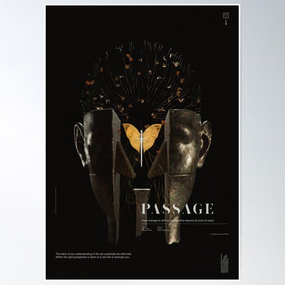 369 Prints Passage - The Surrealist Mirror- No Framed, Vintage Wall Art, Trendy Retro Print, Room Decor, Wall Art UNFRAMED, 12x18