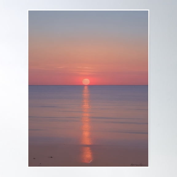 369 Prints Pastel Pink Sunset- No Framed, Vintage Wall Art, Trendy Retro Print, Room Decor, Wall Art UNFRAMED, 16x24