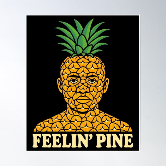 369 Prints Pineapple Person One Juicy Personality- No Framed, Vintage Wall Art, Trendy Retro Print, Room Decor, Wall Art UNFRAMED, 8x12