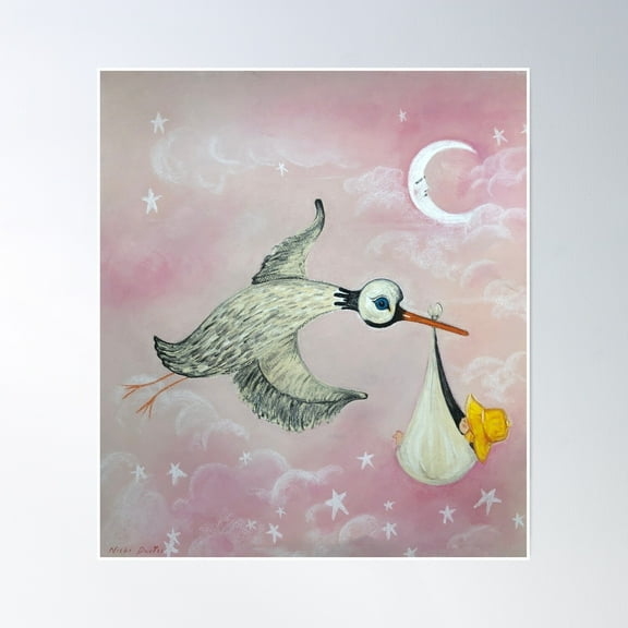 369 Prints Pink Sky At Night- No Framed, Vintage Wall Art, Trendy Retro Print, Room Decor, Wall Art UNFRAMED, 24x36