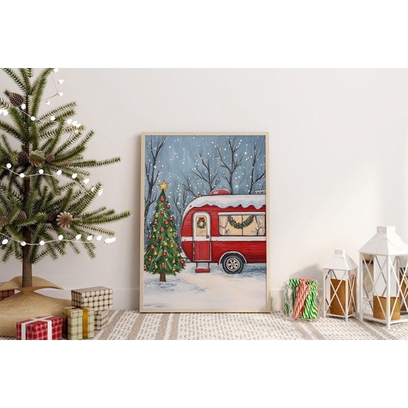 369 Prints Printable Wall Art Winter Poster Print Snow Wall Art Retro Wall Decor Holiday Wall Art UNFRAMED, 16x24