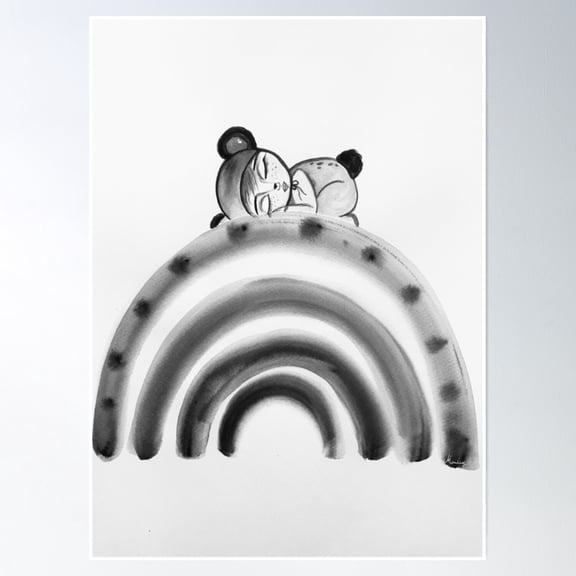 369 Prints Rainbow Nap- No Framed, Vintage Wall Art, Trendy Retro Print, Room Decor, Wall Art UNFRAMED, 24x36