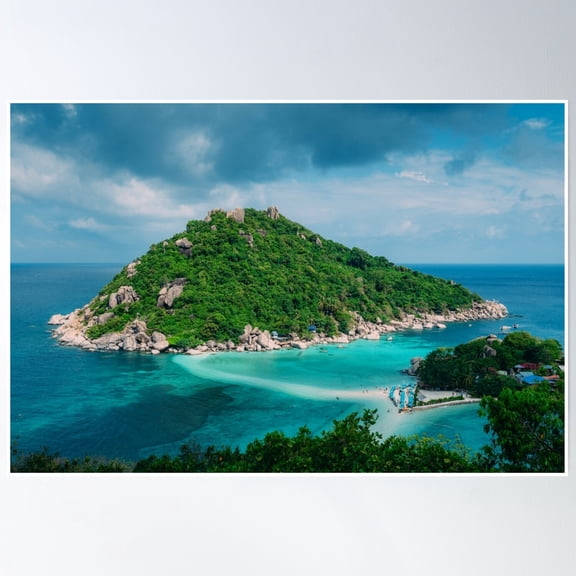 369 Prints Rock Island Tropical Escape- No Framed, Vintage Wall Art, Trendy Retro Print, Room Decor, Wall Art, Poster Only