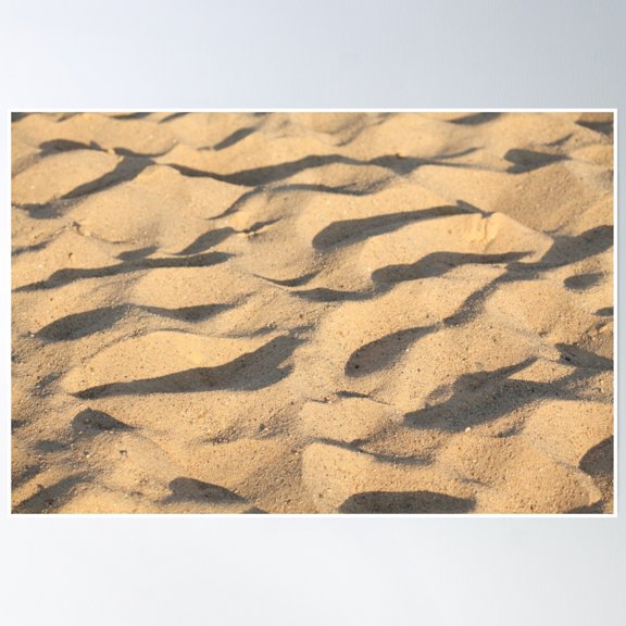 369 Prints Sand With Shadows On A Beach- No Framed, Vintage Wall Art, Trendy Retro Print, Room Decor, Wall Art UNFRAMED, 8x12