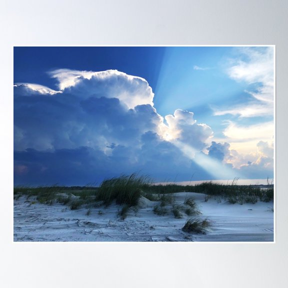 369 Prints Sun Rays Through Clouds- No Framed, Vintage Wall Art, Trendy Retro Print, Room Decor, Wall Art UNFRAMED, 8x12