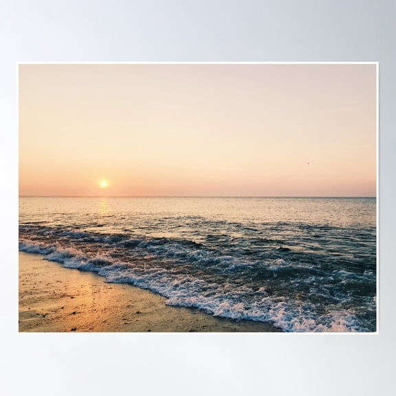 369 Prints Sunset On Cape Cod- No Framed, Vintage Wall Art, Trendy Retro Print, Room Decor, Wall Art UNFRAMED, 8x12