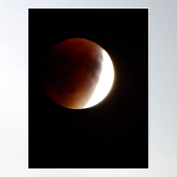 369 Prints Super Blood Moon - Lunar Eclipse- No Framed, Vintage Wall Art, Trendy Retro Print, Room Decor, Wall Art UNFRAMED, 12x18