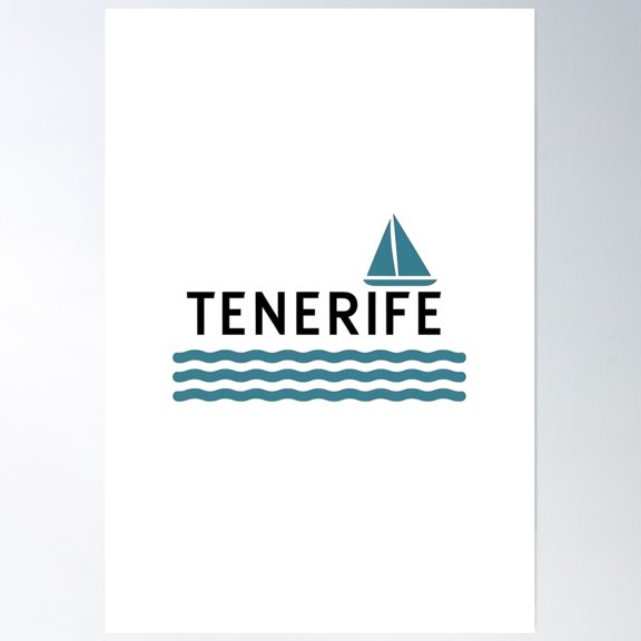 369 Prints Tenerife Waves Minimalist- No Framed, Vintage Wall Art, Trendy Retro Print, Room Decor, Wall Art UNFRAMED, 8x12