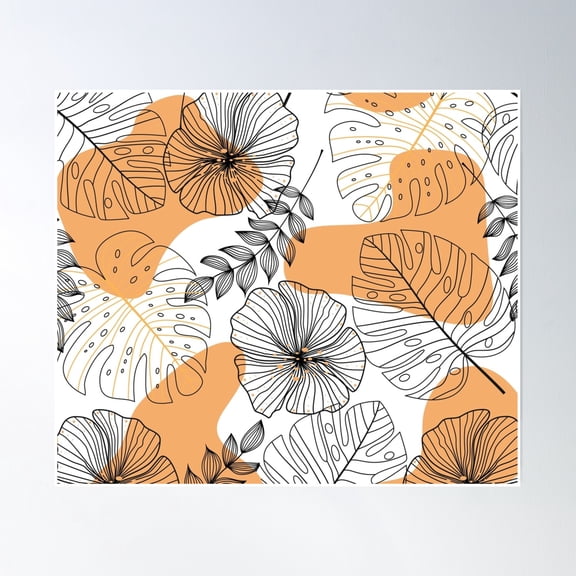 369 Prints Tropical Plants And Flower Pattern Texture. Colorful Summer Design- No Framed, Vintage Wall Art, Trendy Retro Print, Room Decor, Wall Art UNFRAMED, 8x12