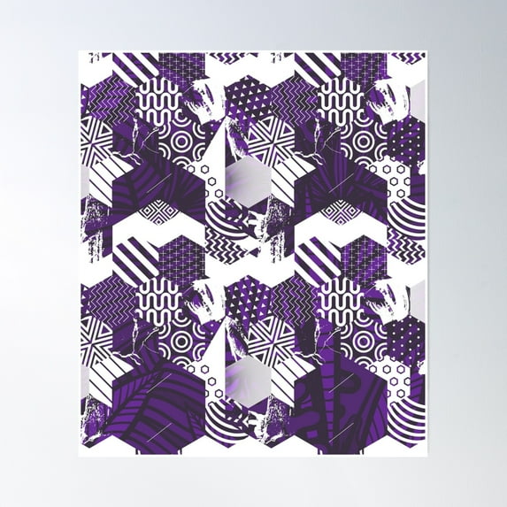 369 Prints Tropipurple- No Framed, Vintage Wall Art, Trendy Retro Print, Room Decor, Wall Art, Poster Only