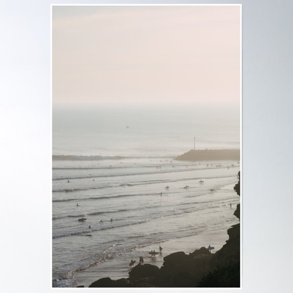 369 Prints Twilight Surf And Sea- No Framed, Vintage Wall Art, Trendy Retro Print, Room Decor, Wall Art UNFRAMED, 24x36