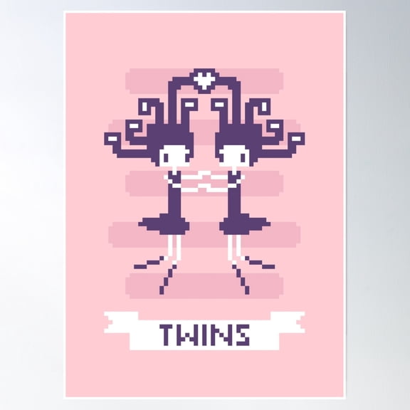 369 Prints Twins- No Framed, Vintage Wall Art, Trendy Retro Print, Room Decor, Wall Art UNFRAMED, 8x12