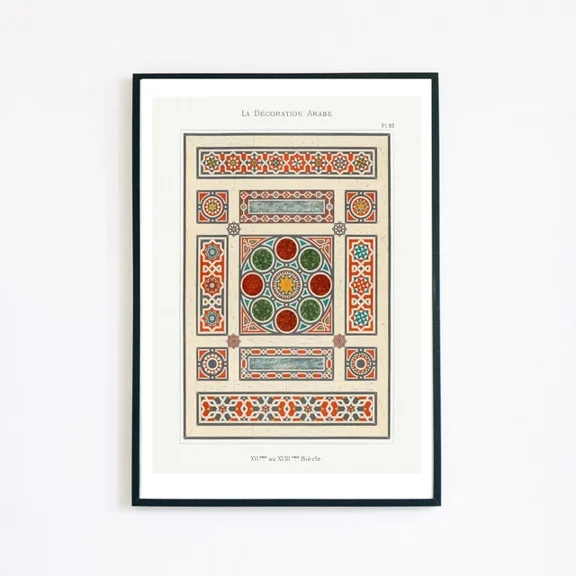 369 Prints Vintage Arabic Pattern Design Retro Antique Illustration Wall Decor Print - No Framed, Vintage Wall Art, Trendy Retro Print, Room Decor, Wall Art UNFRAMED, 16x24