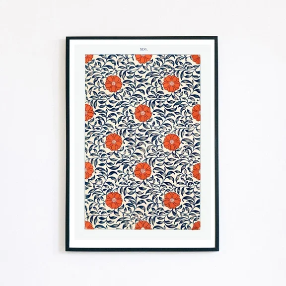 369 Prints Vintage Floral Patterns Art Nouveau Retro Illustration Decor Wall Print - No Framed, Vintage Wall Art, Trendy Retro Print, Room Decor, Wall Art UNFRAMED, 8x12