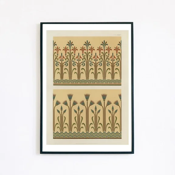 369 Prints Vintage Neo-Grec Pattern Floral Retro Antique Illustration Wall Decor Print - No Framed, Vintage Wall Art, Trendy Retro Print, Room Decor, Wall Art UNFRAMED, 12x18