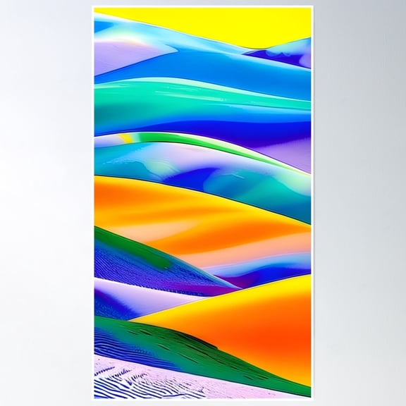 369 Prints Watercolour Ai Generated Pattern - Dunes- No Framed, Vintage Wall Art, Trendy Retro Print, Room Decor, Wall Art UNFRAMED, 8x12