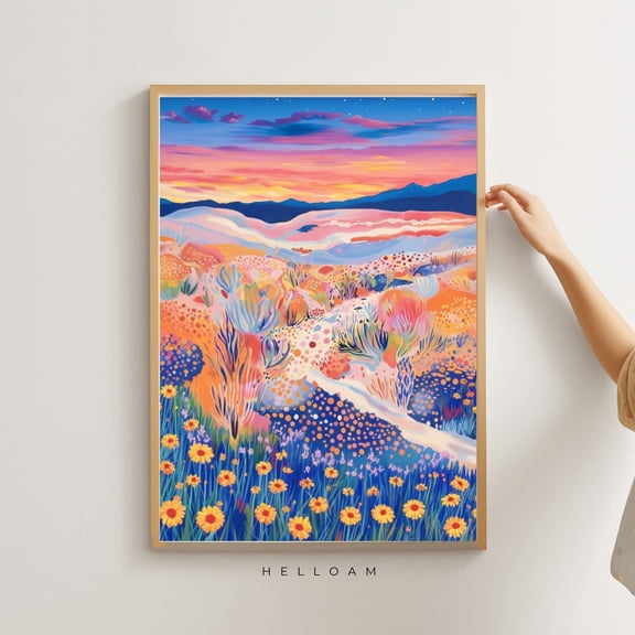 369 Prints Western Art Print Vintage Retro Wall Art Botanical Prints Midcentury Modern Wall Art Sunset Wall Art Wall Art Texas Art UNFRAMED, 16x24