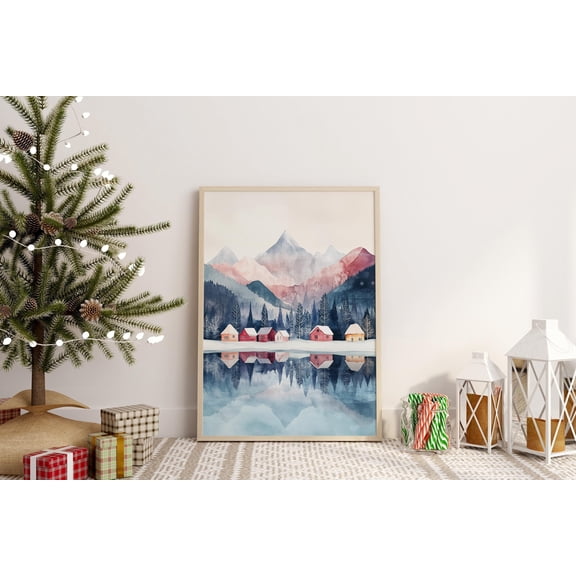 369 Prints Winter Holiday Print Winter Forest Wall Art Printable Winter Poster Mountain Wall Decor Snow Print Snowy Winter Landscape UNFRAMED, 12x18