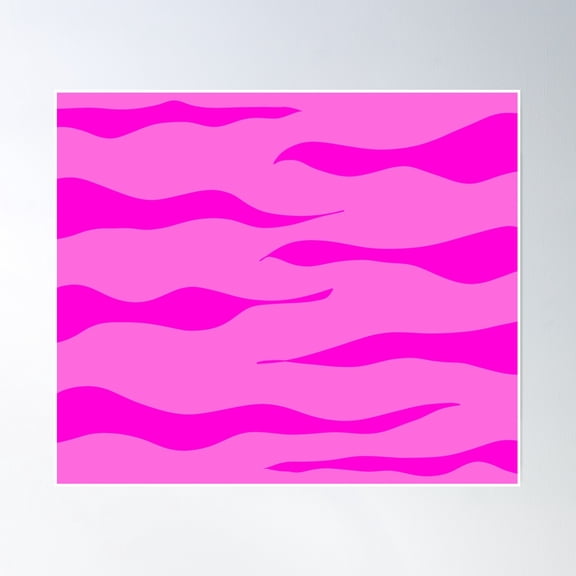 369 Prints Zebra Print Pink Shades Zebra Stripes Wild Animal Print Preppy Decor Modern Zebra Pattern- No Framed, Vintage Wall Art, Trendy Retro Print, Room Decor, Wall Art UNFRAMED, 8x12