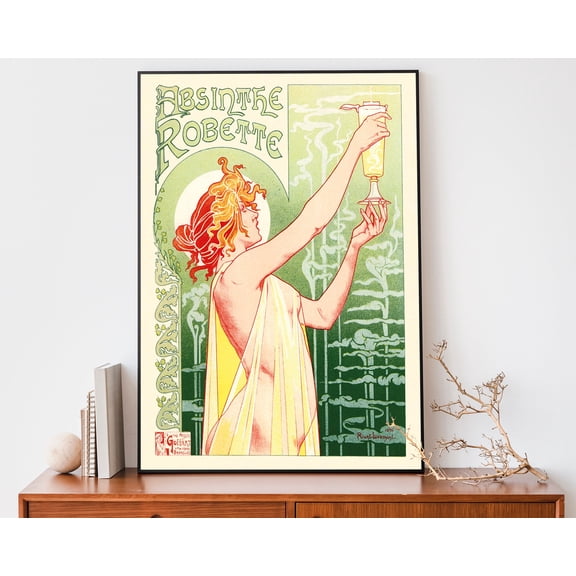 369 Prints absinthe Robette Vintage Art Print, Alphonse Mucha Art Nouveau French Poster, Absinthe Poster UNFRAMED, 16x24