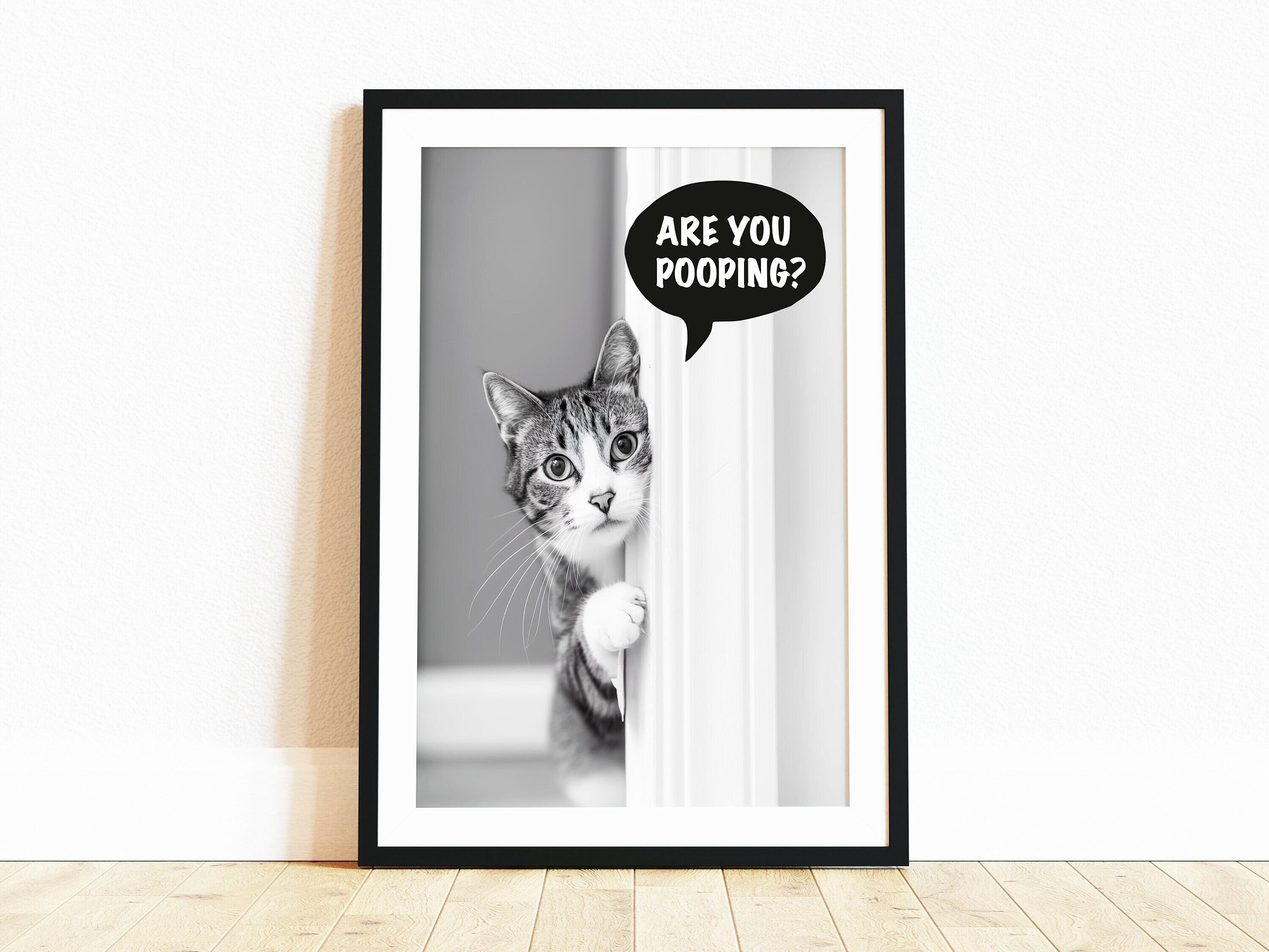 369 Prints bathroom Cat Poster, Are You Pooping Poster, Funny Posters ...