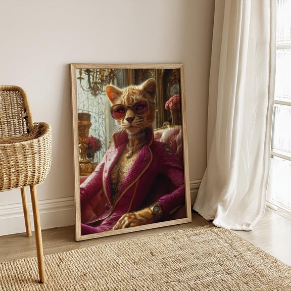 369 Prints cheetah Wall Art, Pink Cheetah Print, Luxury Fashion Cheetah Poster, Dorm Wall Decor, Safari Animal Lovers Gift, UNFRAMED, 8x12