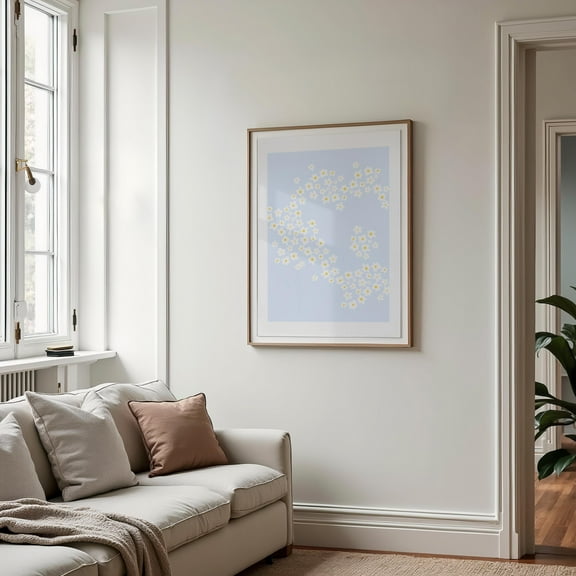 369 Prints daisies, Daisy Art Poster, Simple Flower Market Print | Instant | Design UNFRAMED, 24x36