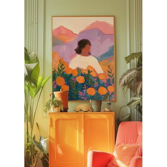 369 Prints eclectic Wall Art, 70S Retro Poster, Orange Wall Art, Kitchen Wall Decor, Dopamine Decor, Psychedelic Art, Vintage Decor, Trippy Wall Art UNFRAMED, 8x12