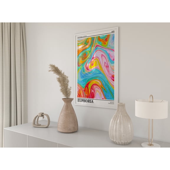 369 Prints euphoria Aura Poster, Retro Gradient Poster, Affirmation Poster, Retro Aura Gradient, Psychedelic Home Decor, UNFRAMED, 8x12