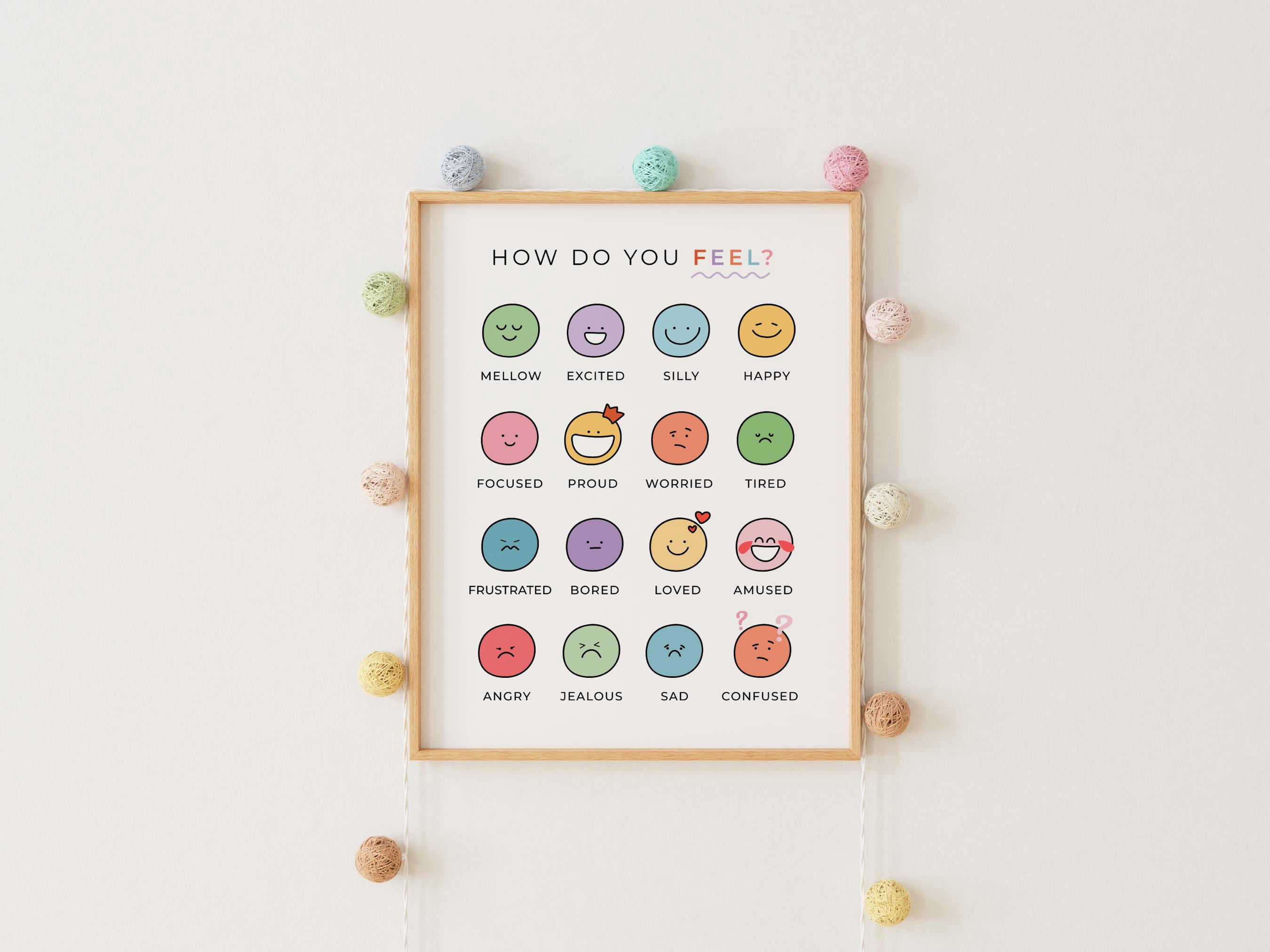 369 Prints feelings Chart Print | Colorful Emotions Regulation ...
