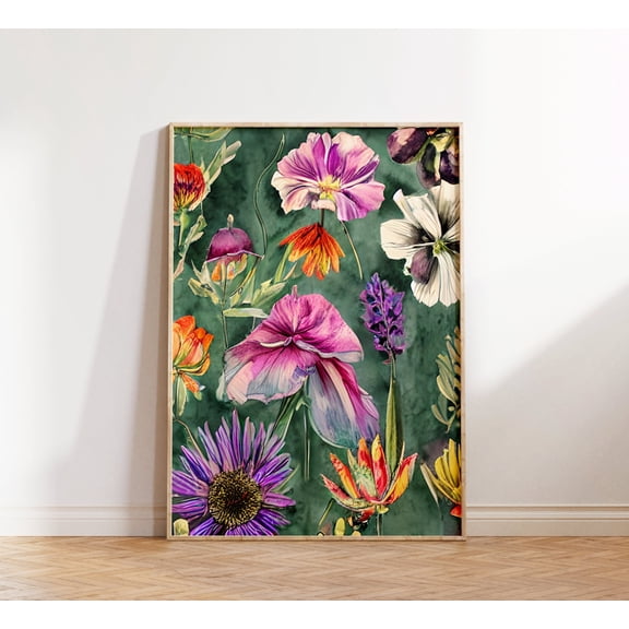 369 Prints flower Wall Print, Botanical Wall Art Native Flowers, Art, Floral Illustration Poster, Plants, Wall Decor UNFRAMED, 8x12