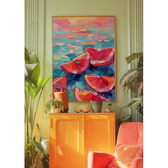 369 Prints food Poster, Kitchen Wall Decorclectic Art, Summer Poster, Maximalist Poster, Psychedelic Art, Retro Print, Trippy Art, Dopamine Decor UNFRAMED, 8x12