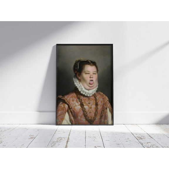 369 Prints funny Bathroom Poster, Funny Lady Poster,Lady Smell Stinky Face Poster, Print UNFRAMED, 12x18