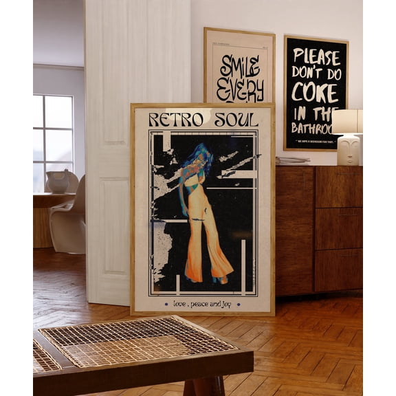 369 Prints gadient Art, 70S Art, Spiritual Gift, Trippy Art, Psychedelic Poster, Hippie Print, Vintage Poster, Psychedelic Room Decor, Retro Wall Art UNFRAMED, 16x24