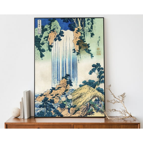369 Prints katsushika Hokusai Yoro Waterfall Poster, Vintage Japanese Wall Art, Antique Japanese Decor, Ukiyo-E Woodblock UNFRAMED, 8x12