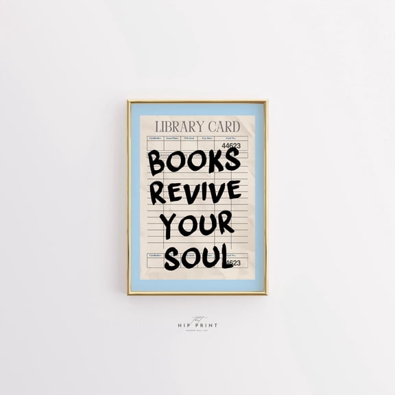 369 Prints library Card Book Print, Reading Lover Wall Art, Literary Quote Poster, Vintage Aesthetic Decor, Cozy Bookish Gift, UNFRAMED, 8x12