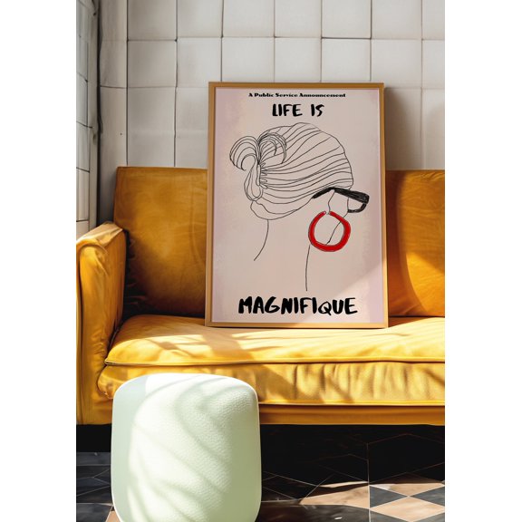 369 Prints line Art Poster, 70S Poster, Red Wall Art, Trendy Woman Poster, Hand Drawn Print, Portre Poster, Psychedelic Art, Retro Print, Trippy Art, UNFRAMED, 16x24