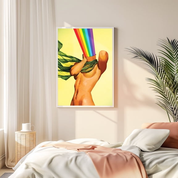 369 Prints minds Windy Rainbow Collage Art - Trippy Surreal Poster - Vibrant Wall Art - Vintage Aesthetic - Colorful Decor UNFRAMED, 12x18