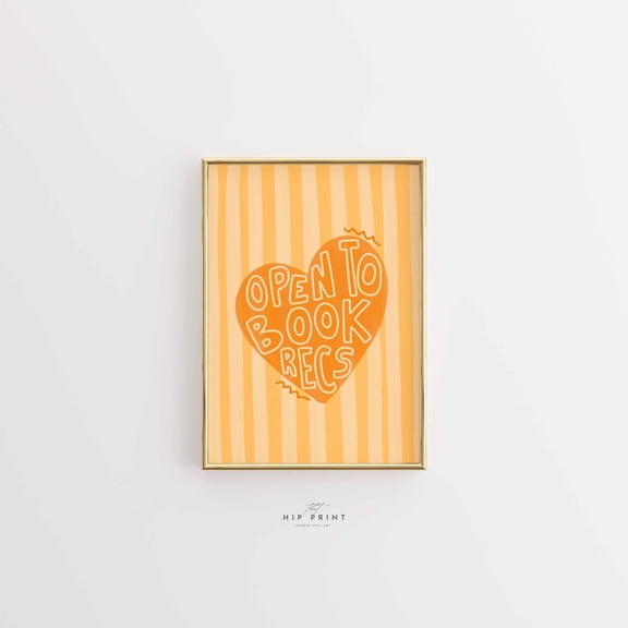 369 Prints open To Book Recs Wall Art, Book Lover Quote Print, Cute Bookish Poster, Aesthetic Reader Decor, Cozy Reading, UNFRAMED, 8x12