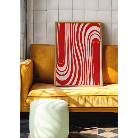 369 Prints red Wall Art, 70S Poster, Y2K Checkered Print, Psychedelic Wall Art, Red Aesthetic Art, Dopamine Decor, Trippy Poster, Preppy Print UNFRAMED, 24x36