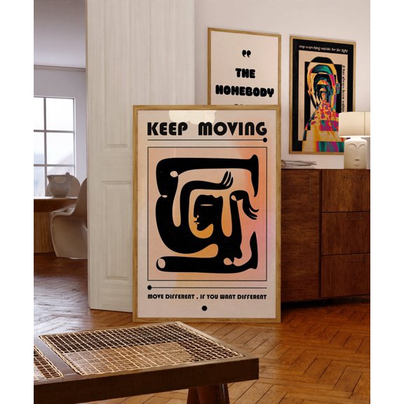 369 Prints self Affirmation Print, 70S Art, Trendy Wall Art, Psychedelic Poster, Aesthetic Print, Vintage Poster, Psychedelic Room Decor, Retro Poster UNFRAMED, 24x36